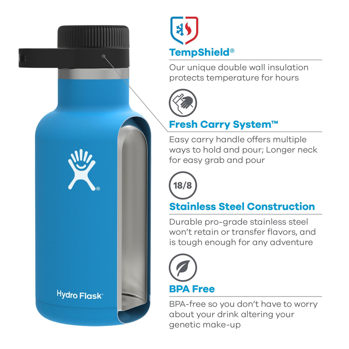 Hydro flask beer growler vs best sale water bottle