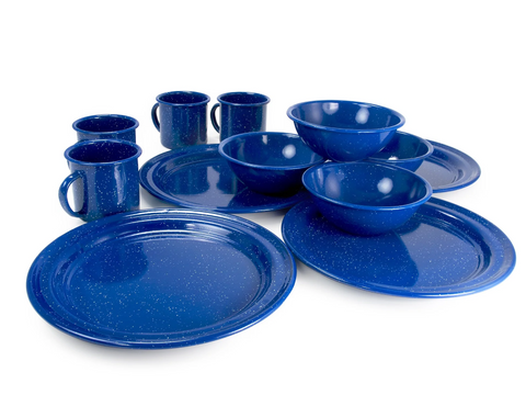 GSI - Sierra Table Set, 12pc, Enamelware Blue