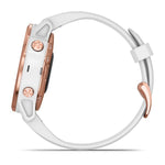 Garmin - Fenix 6 Pro, Rose Gold w/ White Band