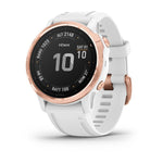 Garmin - Fenix 6 Pro, Rose Gold w/ White Band