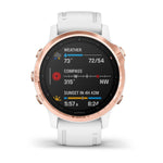 Garmin - Fenix 6 Pro, Rose Gold w/ White Band