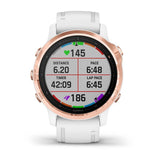 Garmin - Fenix 6 Pro, Rose Gold w/ White Band