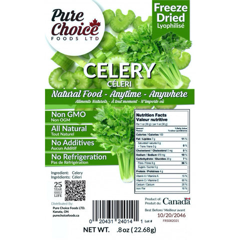 Freeze Dried Celery 8 oz Rough Chop 2268g