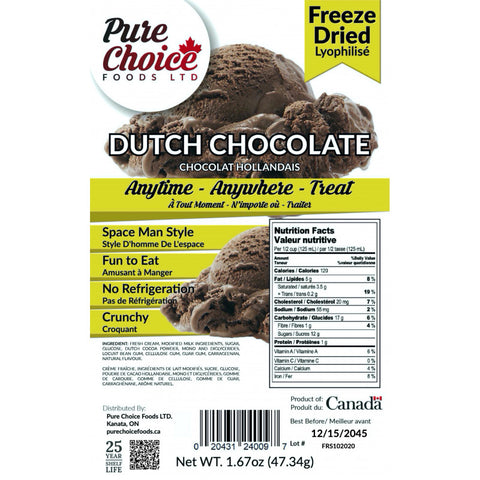 Pure Choice - Freeze Dried Dutch Chocolate Ice Cream