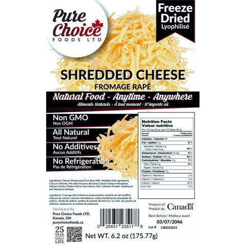 Freeze Dried Shredded Mozzarella 62oz-17577g 