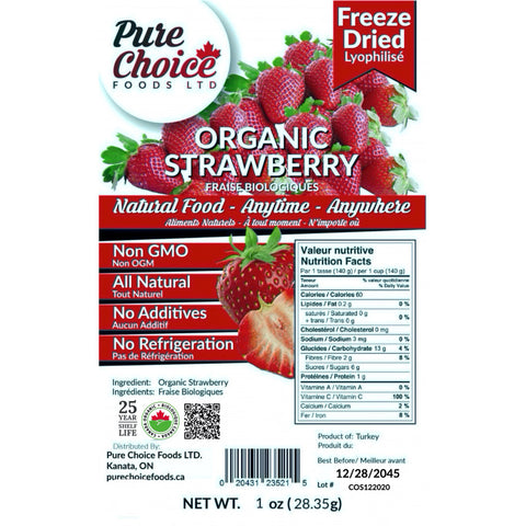 Pure Choice - Freeze Dried Organic Strawberries