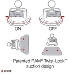 RAM Mounts - Twist-Lock Suction Cup Base with Ball